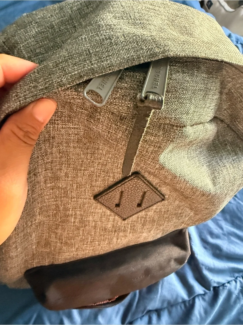 Herschel Supply Company Grey Backpack with Black Front Pocket